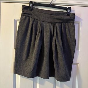 Banana Republic Factory Grey Pleated Stretch Mini Skirt,